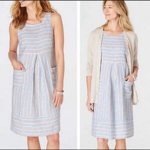 J. Jill Love Linen Striped Sundress